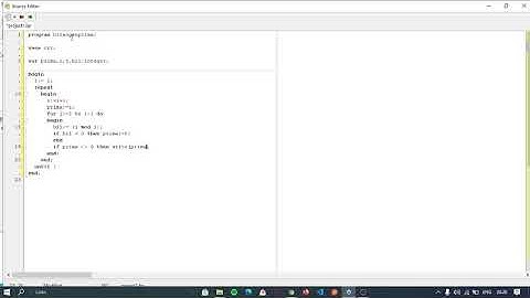 menampilkan bilangan prima pascal