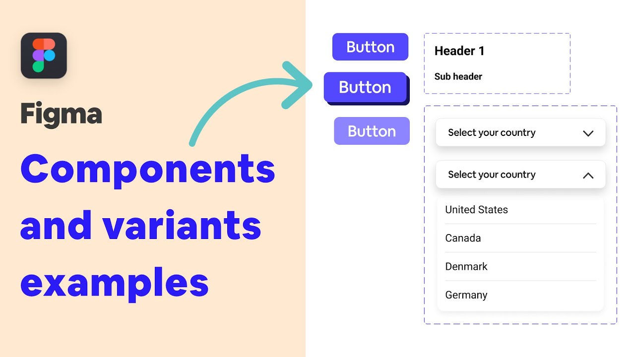 Interactive elements using Figma Components & Variants - YouTube