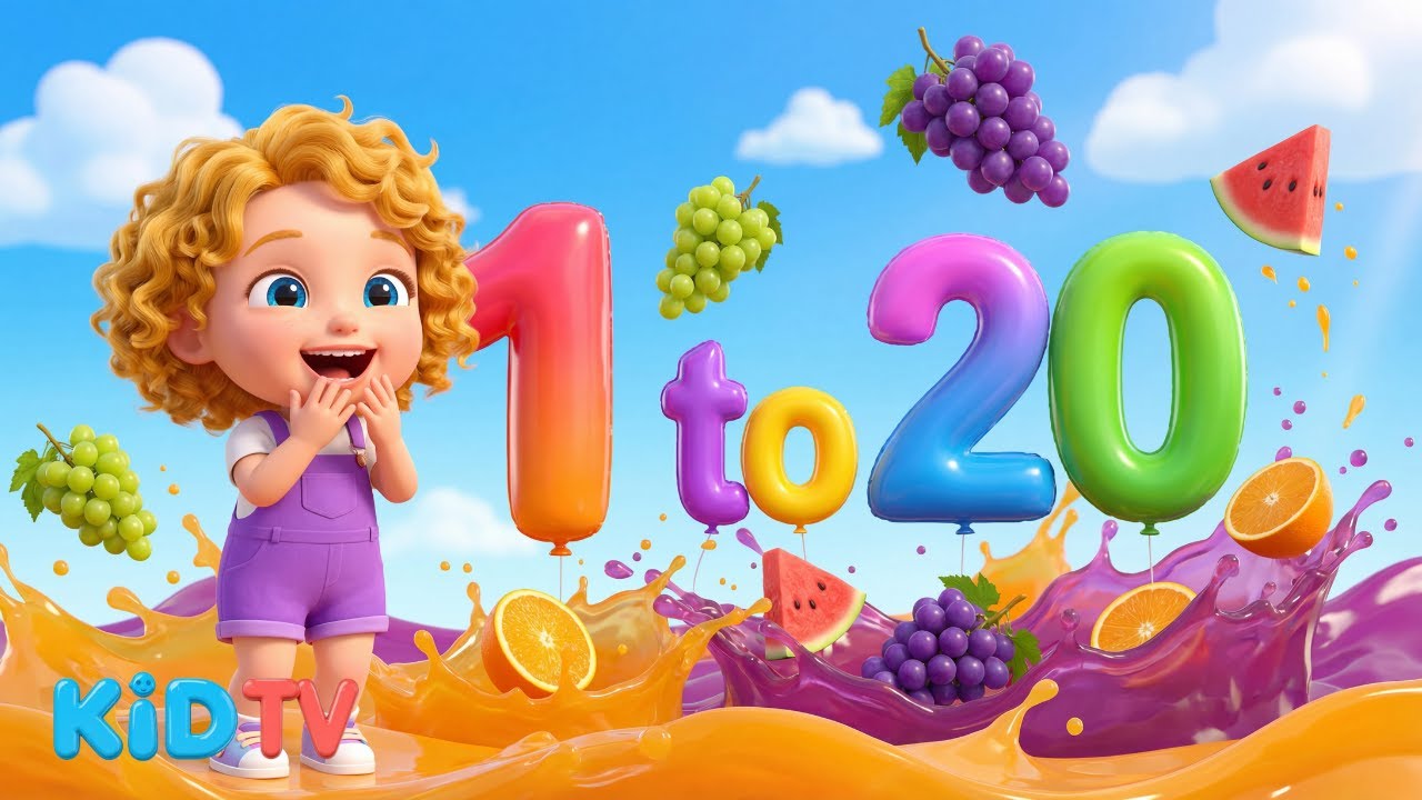 123 Fruit Song! 🍇 Counting 1-20 Nursery Rhyme for Babies & Toddlers | KID TV