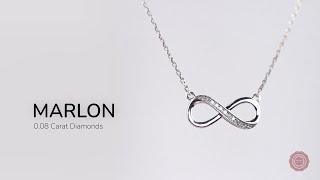 Player Profile Diamond Infinity pendant in White Gold | Diamondère - Marlon