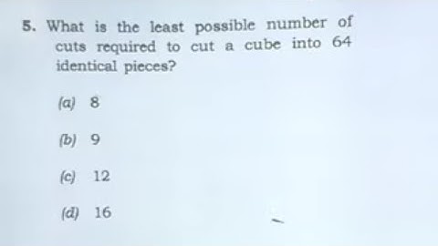 What is the least possible number of cuts required to cut a cube into 64 identical pieces?