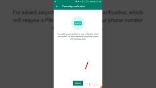 #shorts || How to Enable Two Step Verification on Whattsapp screenshot 2