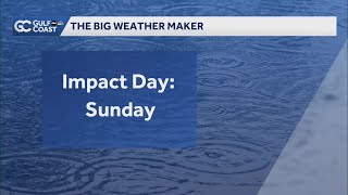 Rainy season pattern returns this weekend to the Gulf Coast