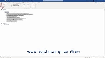 Word 2019 and 365 Tutorial Moving Selected Outline Text Microsoft Training