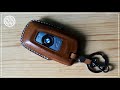 [Leather Craft] BMW Smart key case making / DIY