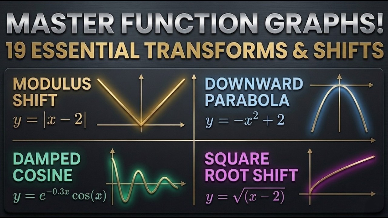Master 19 Function Graphs & Transformations: Shifts, Modulus & More! # ...