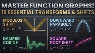 Master 19 Function Graphs &amp; Transformations: Shifts, Modulus &amp; More! #maths #graphs