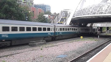 The Chiltern Peaks Class 68 passes at Wembley Stadium