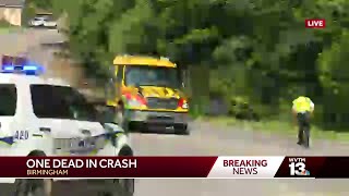 1 dead in single-car crash in southwest Birmingham