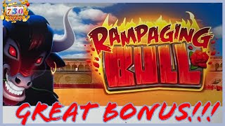 GREAT BONUS on RAMPAGING BULL!