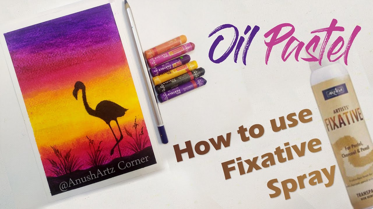 Easy Oil Pastel Drawing Silhouette drawingFlamingoHow to use Camlin
