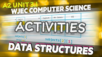 3.1 Data Structures: Activities | WJEC Computer Science A Level | A2 | Year 13