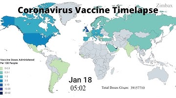 World Map Timelapse Of The Coronavirus Vaccine (December 12 to January 19)