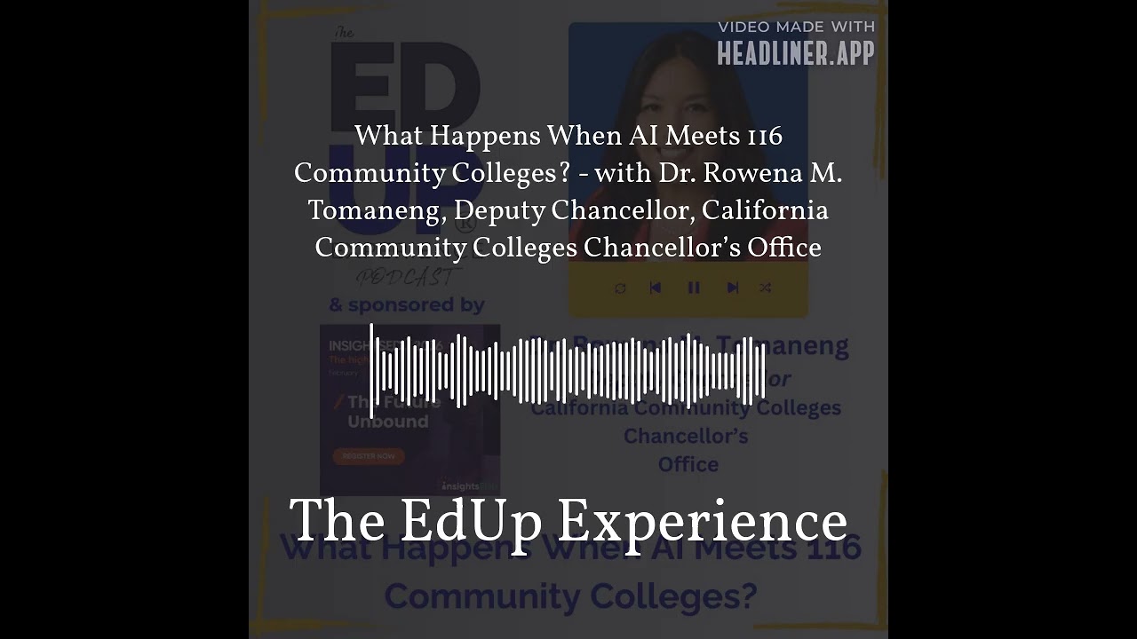 What Happens When AI Meets 116 Community Colleges? - with Dr. Rowena M. Tomaneng, Deputy...