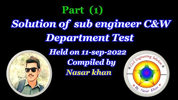 solution of sub engineer C&W department test #subengineer