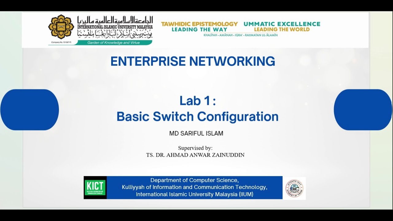 ENTERPRISE NETWORKING - Lab 1: Basic Switch Configuration - YouTube