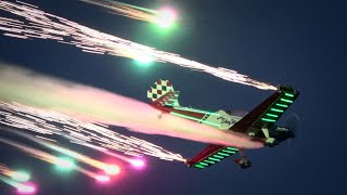 Night Aerobatics with Fireworks - Ghostwriter Airshows