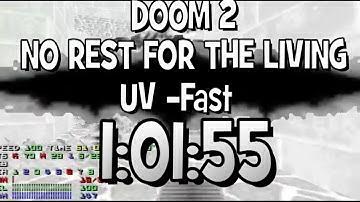 Doom 2: No Rest for the Living UV -Fast Single Segment Speed Run World Record in 1:01:55