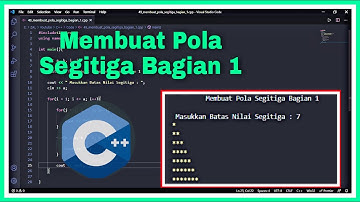 Membuat Pola Segitiga Siku siku dengan Bintang Bagian 1 | C++