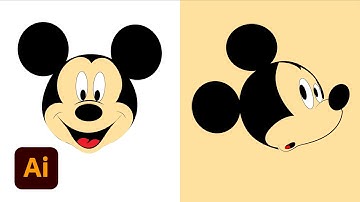 How to Create a mickey mouse Character Head Vector | illustrator | 2023 | Ahmed Graphic Services |