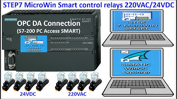 PLC S7-200 Smart connected data with WinCC Explorer SCADA operation