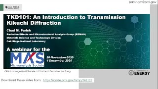 TKD 101: An Introduction to Transmission Kikuchi Diffraction