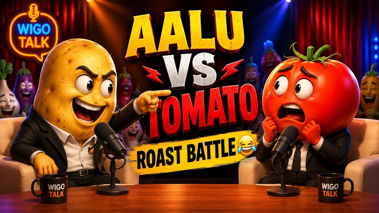 Potato vs  Tomato Roast Battle 😂 | Funny AI Podcast | Wigo Talk