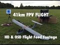 Skywalker 1900 41km Full FPV Flight - GoPro HD & OSD Flight Feed