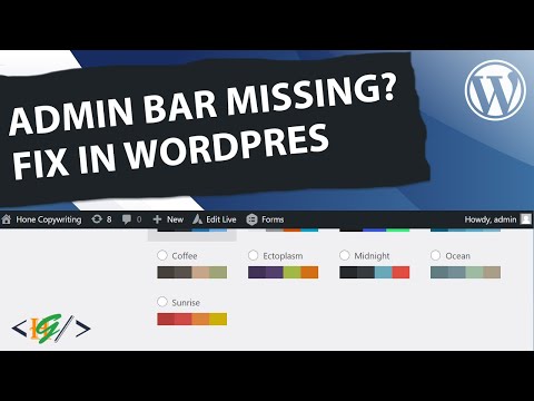 How to Fix the Missing Admin Bar on WordPress | Toolbar Not Showing