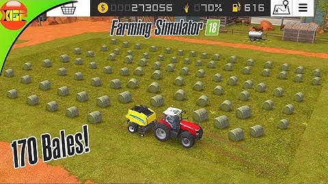 OMG! Making 170+ Round Hay Bales From One Field Only! Farming Simulator 18 On iPad Pro