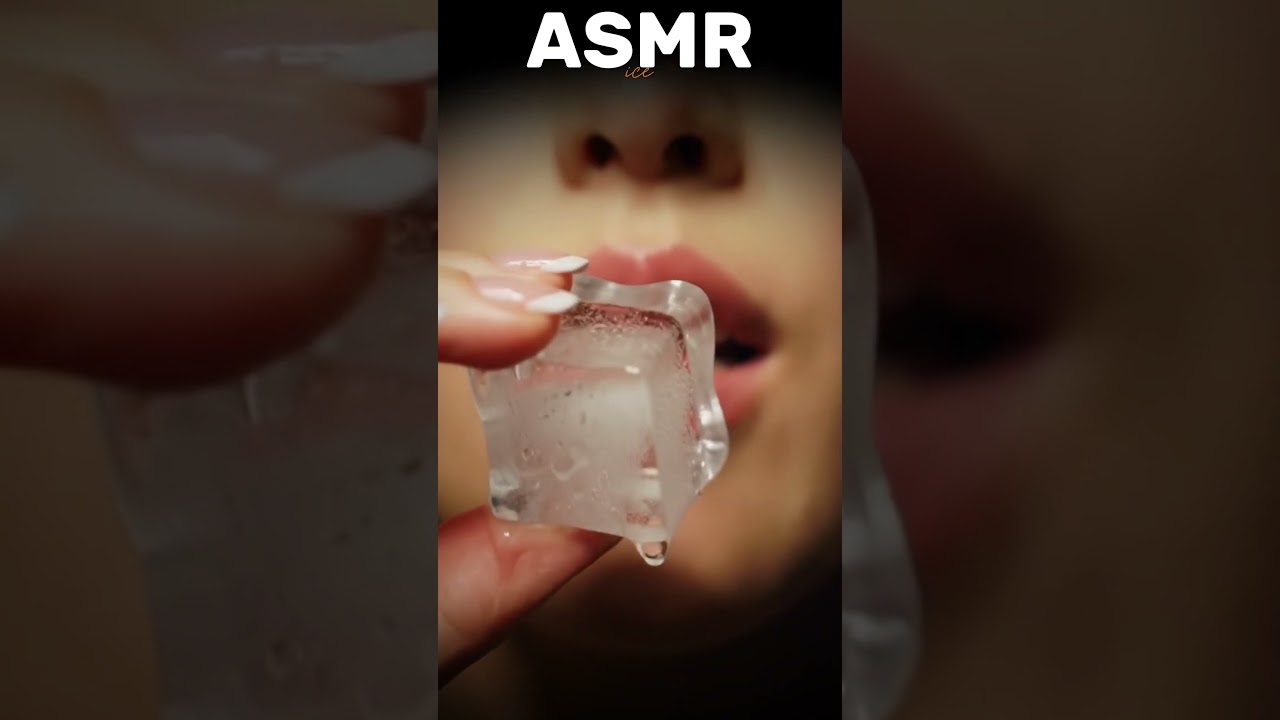 ASMR Ice Cube Bite 🧊 Crystal Clear Crunch! 