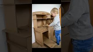 Cardboard Kitchen Design Ideas/Preschool Cardboard Kitchen Design Ideas #cardboard