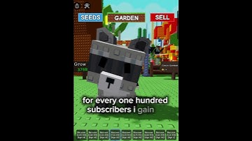 100 subscribers = raccoon #growagarden #roblox #shorts #viralvideo