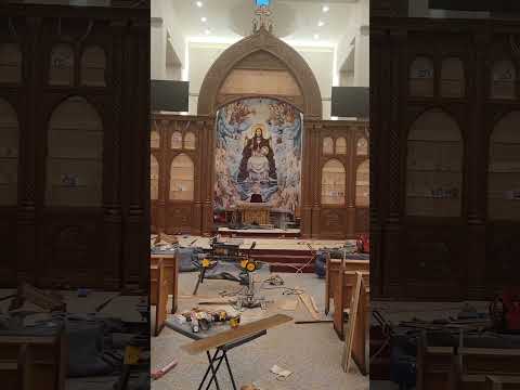 تركيب حامل الايقونات كنيسة رئيس الملائكة ميخائيل الأنبا بولس