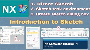 NX Tutorial_Part 4 - Sketch Task Environment//Create sketch dialog box//Direct Sketch