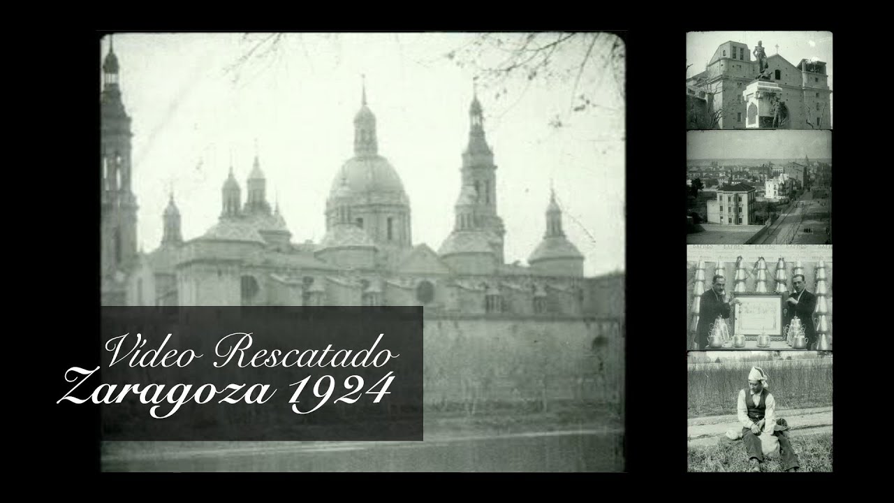 Zaragoza en 1924 - Vídeo recuperado imágenes antiguas Zaragoza - Olla express Bellvis CBC