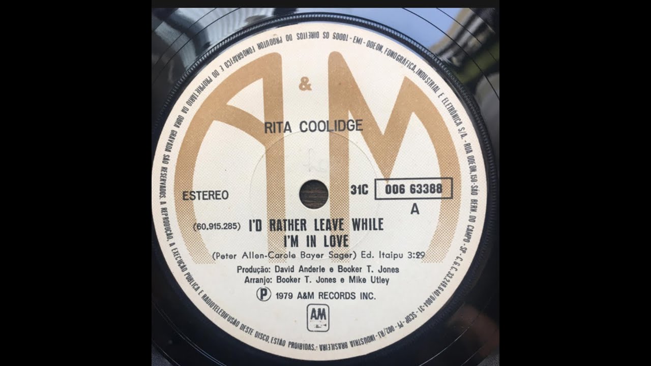 rita coolidge - i'd rather leave while i'm in love #70s #ballad # ...