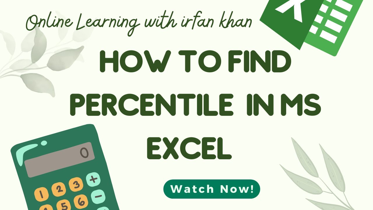 HOW TO FIND PERCENTILE YouTube