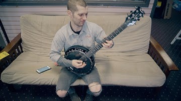 Dean Backwoods 6 String Electric/Acoustic Banjo Black Chrome BW6EBC