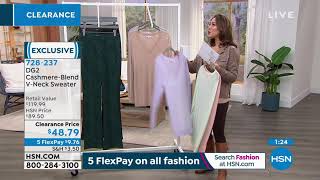 DG2 by Diane Gilman CashmereBlend VNeck Sweater