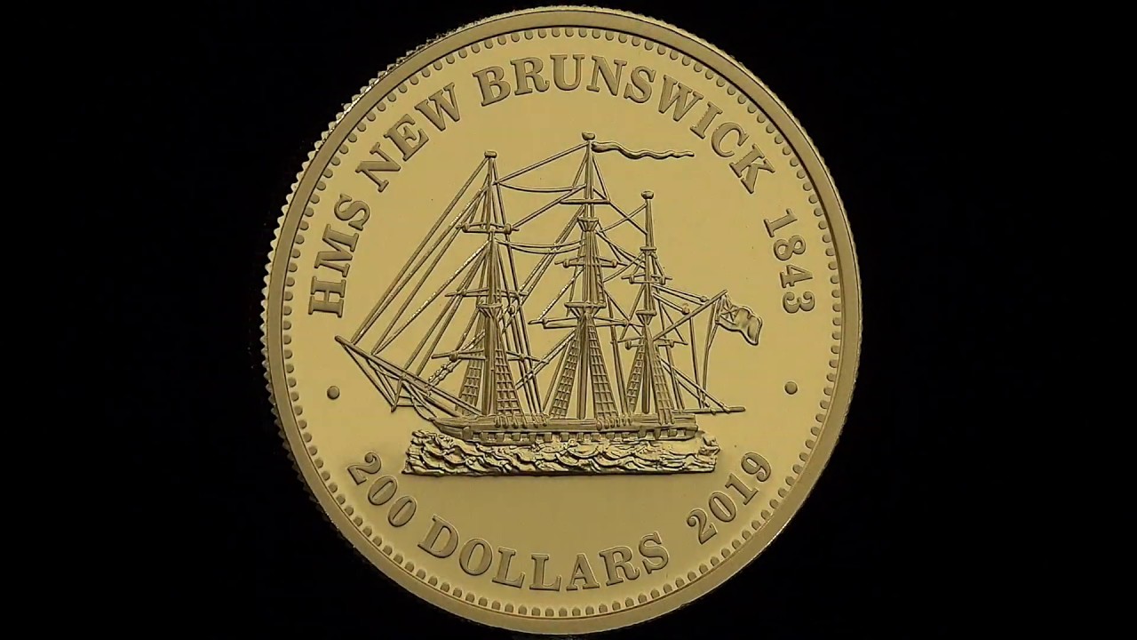 1 oz. Pure Gold Coin - HMS New Brunswick - Mintage: 250 (2019