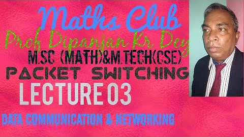 Packet switching by Prof Dipanjan Kr Dey.For BCA,B.Tech MCA,NET & GATE Exam,