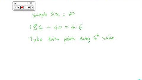 Taking a systematic sample using Excel
