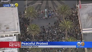 Over 100 People Gathered At Black Lives Matter Protest In Hermosa Beach
