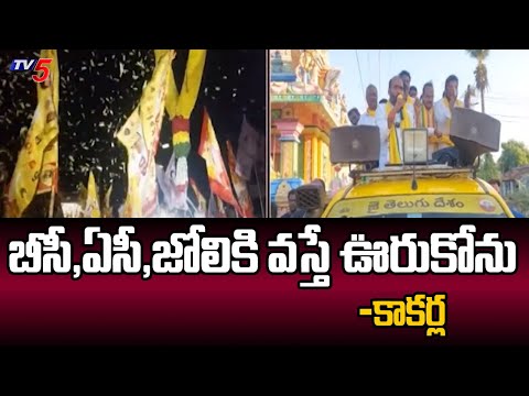 బీసీ, ఏసీ , జోలికి వస్తే ఊరుకోను -కాకర్ల :  Kakarla Suresh MASS WARNING To YCP Leaders | TV5 News - TV5NEWS