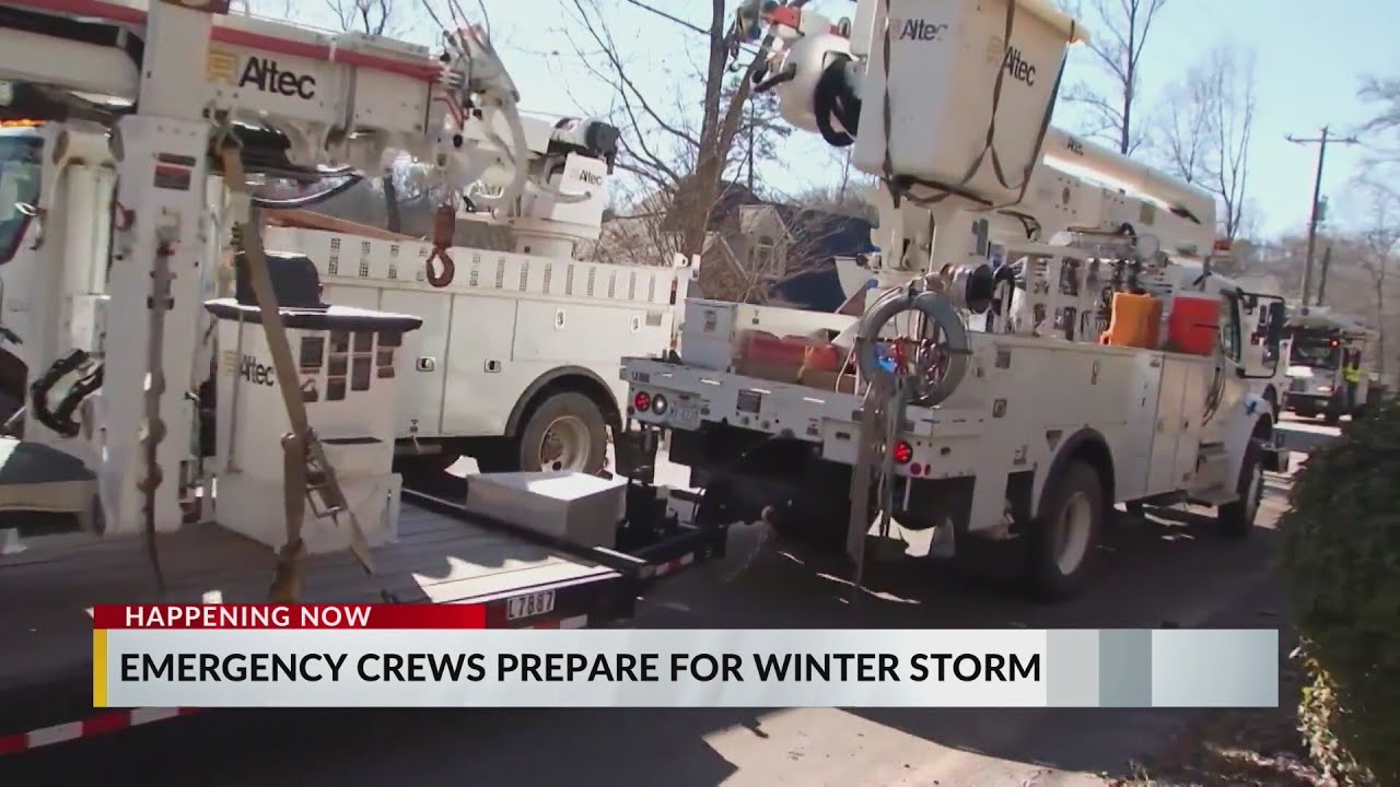 Emergency crews in NC run through preps ahead of winter storm - YouTube
