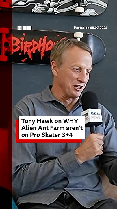 Why did Tony Hawk remove Wish from Pro Skater 3+4? #AlienAntFarm #TonyHawk #BBCNews