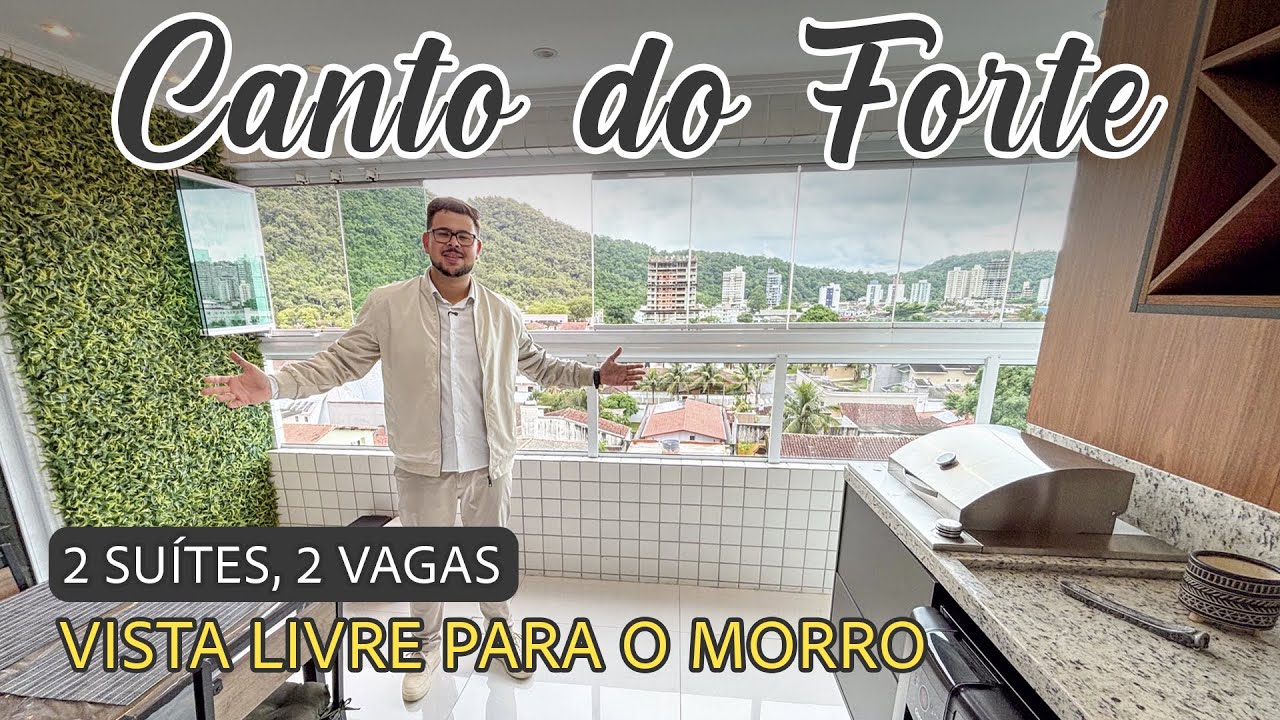 Apartamento MOBILIADO e DECORADO, no Canto do Forte em Praia Grande/SP, Porteira Fechada