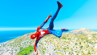 GTA 5 Spiderman Epic Jumps Compilation(GTA V Fails Funny Moments)