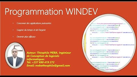 MEBADEV#Programmation Windev || Partie 2: Bases de la programmation Windev.